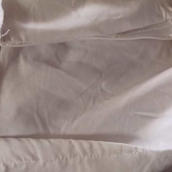 Beaded White Dress Zipper Sequins Puff Sleeve SEE MEASUREMENTS - Picture 13 of 15